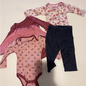 3-6 month baby girl Onesie LOT